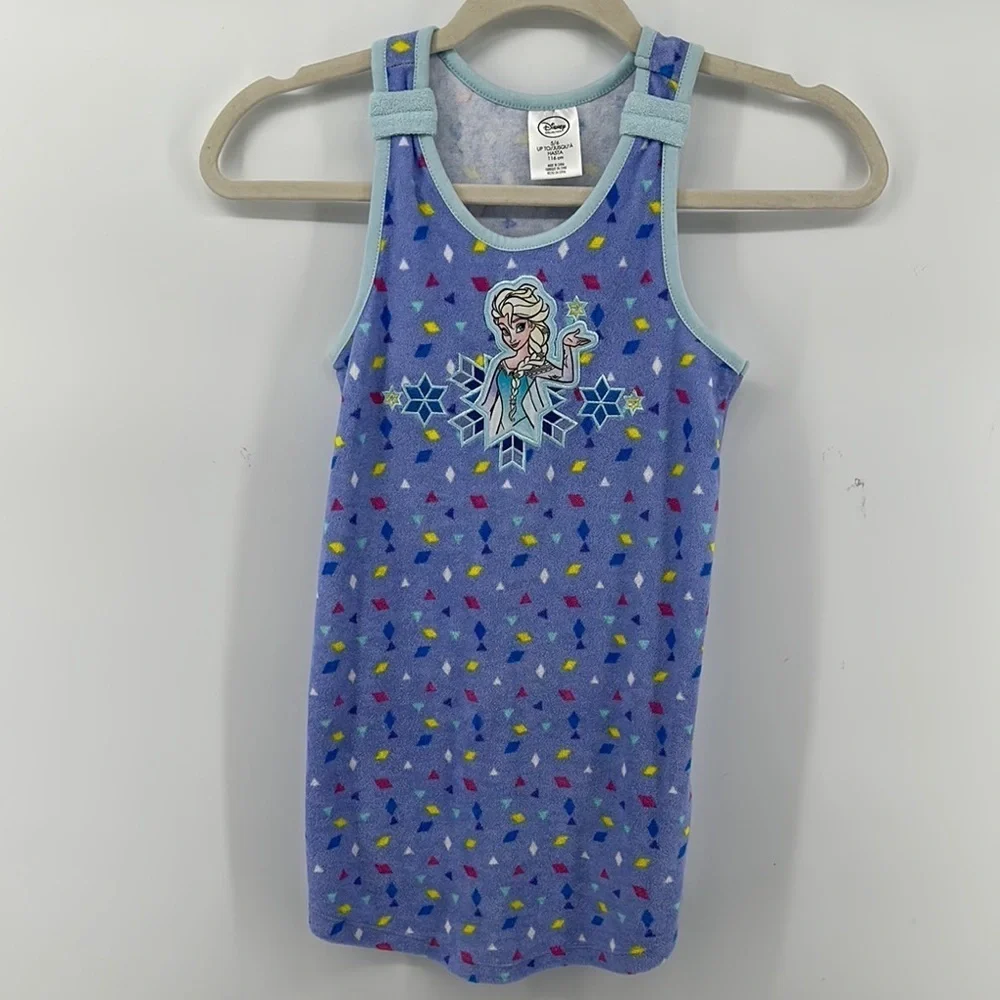Disney Whimsical Princess Beach Blue/Purple Swim Elsa Coverup Dress Sz5/6
